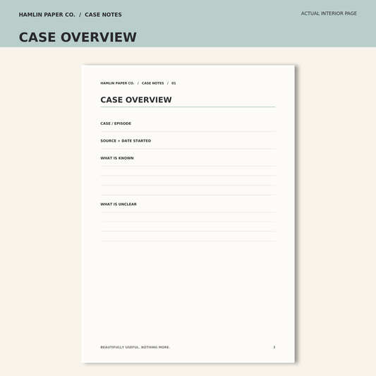 PREORDER - Case Notes