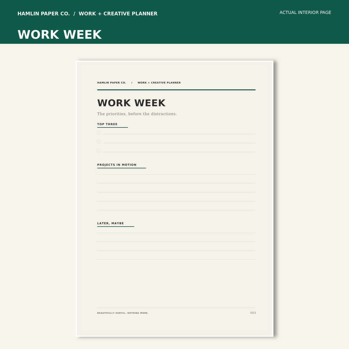 PREORDER - Work + Creative Planner