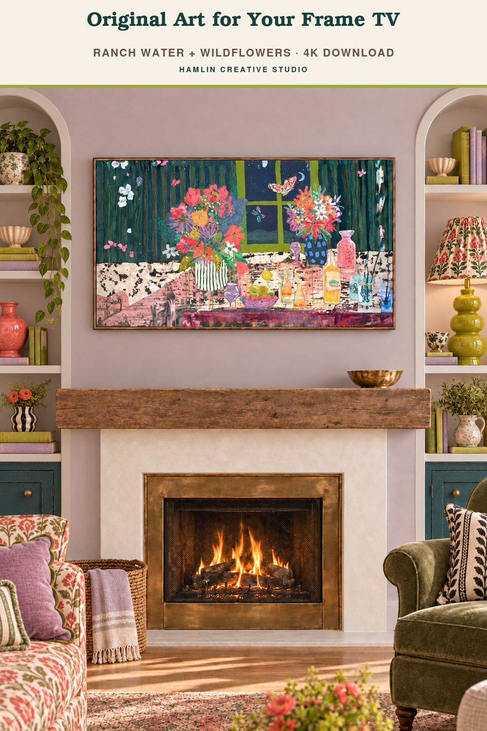 Ranch Water + Wildflowers | Frame TV Art Download
