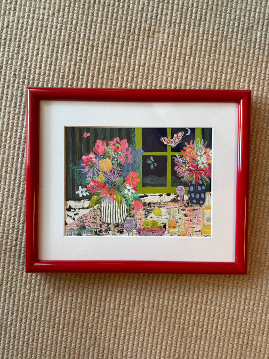 Ranch Water + Wildflowers | Red Framed Fine Art Print | 8 × 10