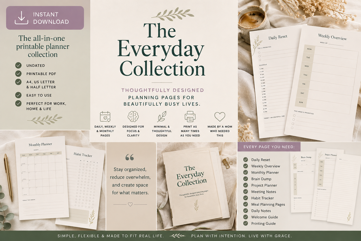 The Everyday Collection™

Printable Planner for Busy Brains