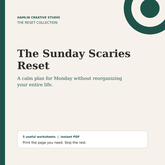 The Sunday Scaries | Printable PDF