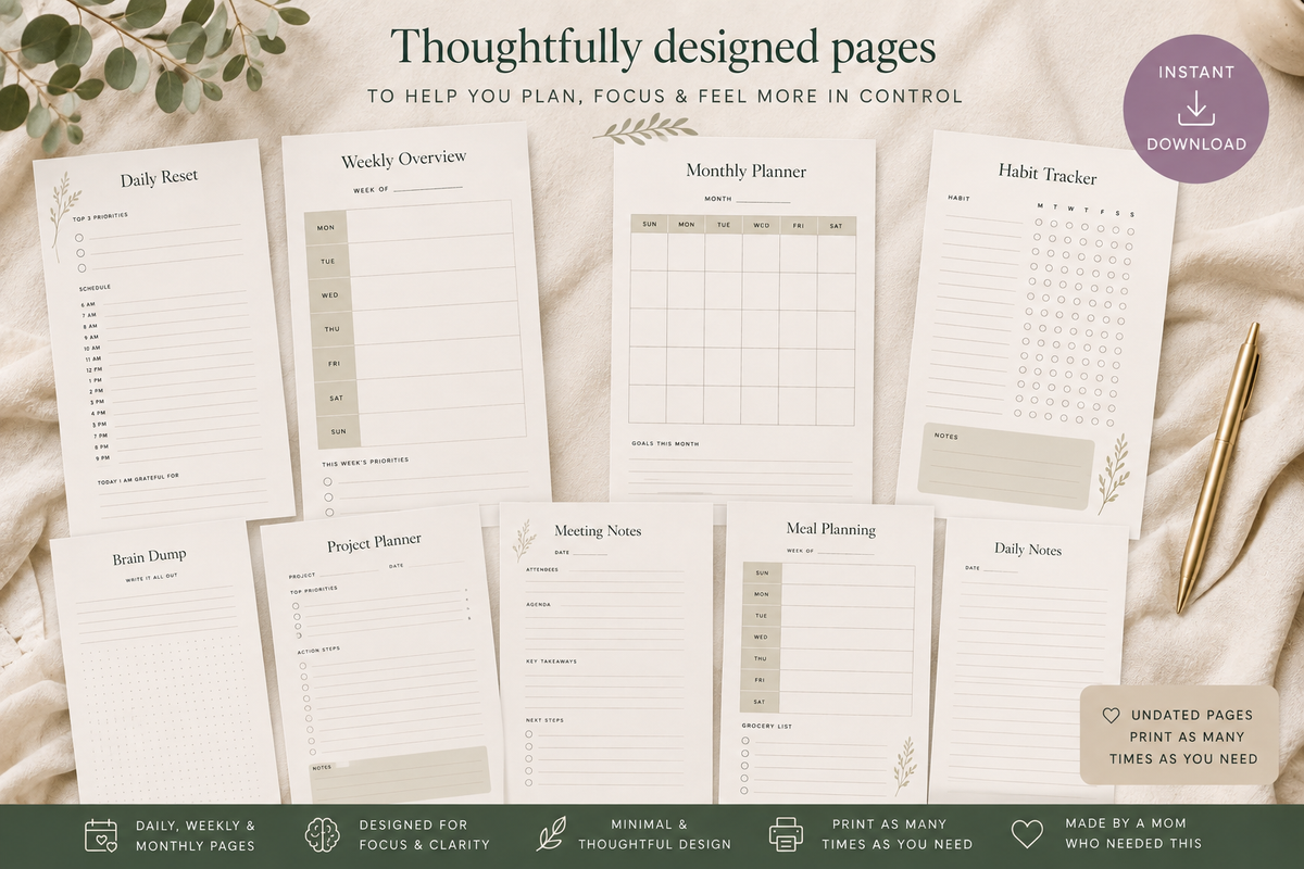 The Everyday Collection™

Printable Planner for Busy Brains